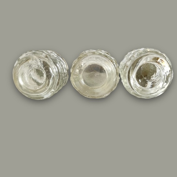 Vintage 3pc Glass Salt, Pepper, Jam or Sugar - Picture 6 of 9